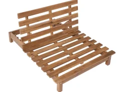 Lettino Prendisole con Cuscino SUNO Legno d'acacia Marrone chiaro