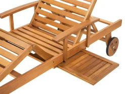 Lettino Prendisole JAVA Legno d'acacia Marrone chiaro