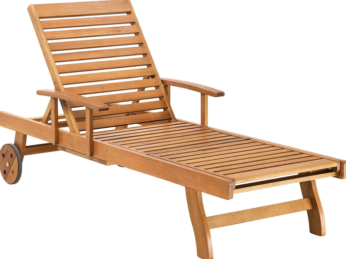 Lettino Prendisole JAVA Legno d'acacia Marrone chiaro