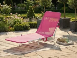 Lettino Prendisole KASTORIA Metallo Fucsia