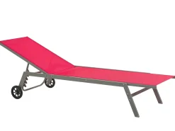 Lettino Prendisole LEVANZO Metallo Rosso