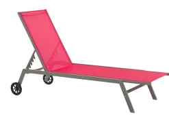 Lettino Prendisole LEVANZO Metallo Rosso