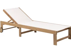 Lettino Prendisole PEDESINA Legno d'acacia Beige