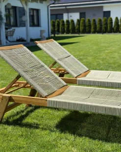 Lettino Prendisole PROSSEDI Legno d'acacia Beige