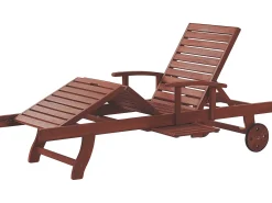Lettino Prendisole TOSCANA Legno d'acacia Marrone scuro