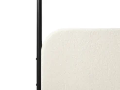 Letto a baldacchino Bouclé DANNEMOIS 180 x 200 cm Bianco sporco