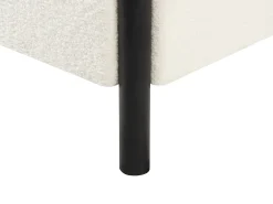 Letto a baldacchino Bouclé DANNEMOIS 180 x 200 cm Bianco sporco