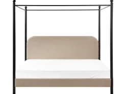 Letto a baldacchino Bouclé DANNEMOIS 180 x 200 cm Tortora