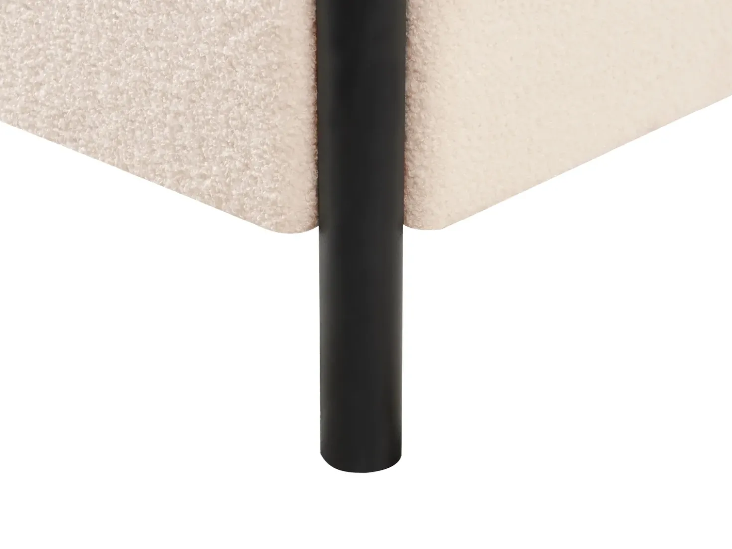 Letto a baldacchino Bouclé DANNEMOIS 180 x 200 cm Beige