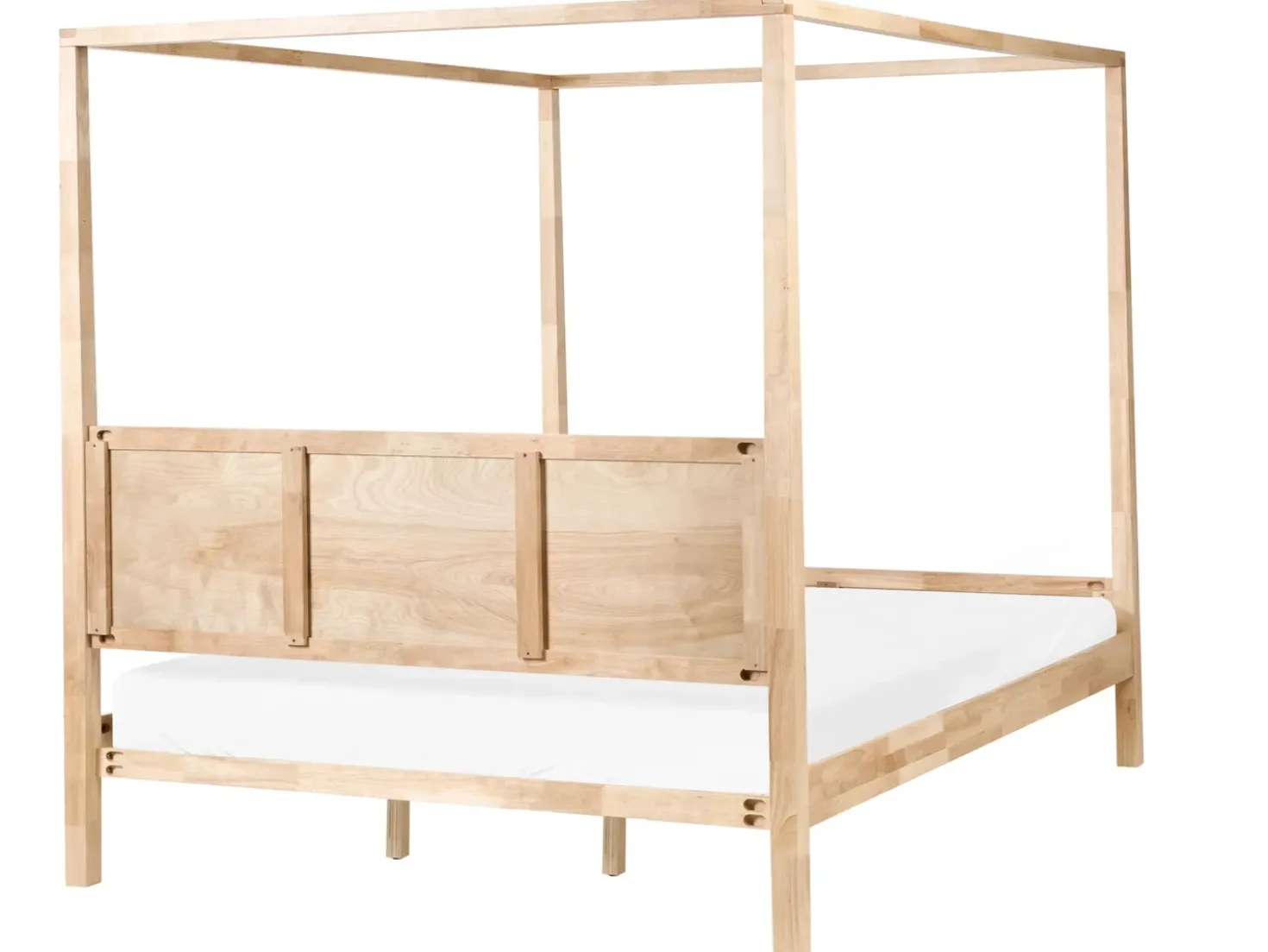 Letto a baldacchino Legno HAUTERIVES 180 x 200 cm Marrone chiaro