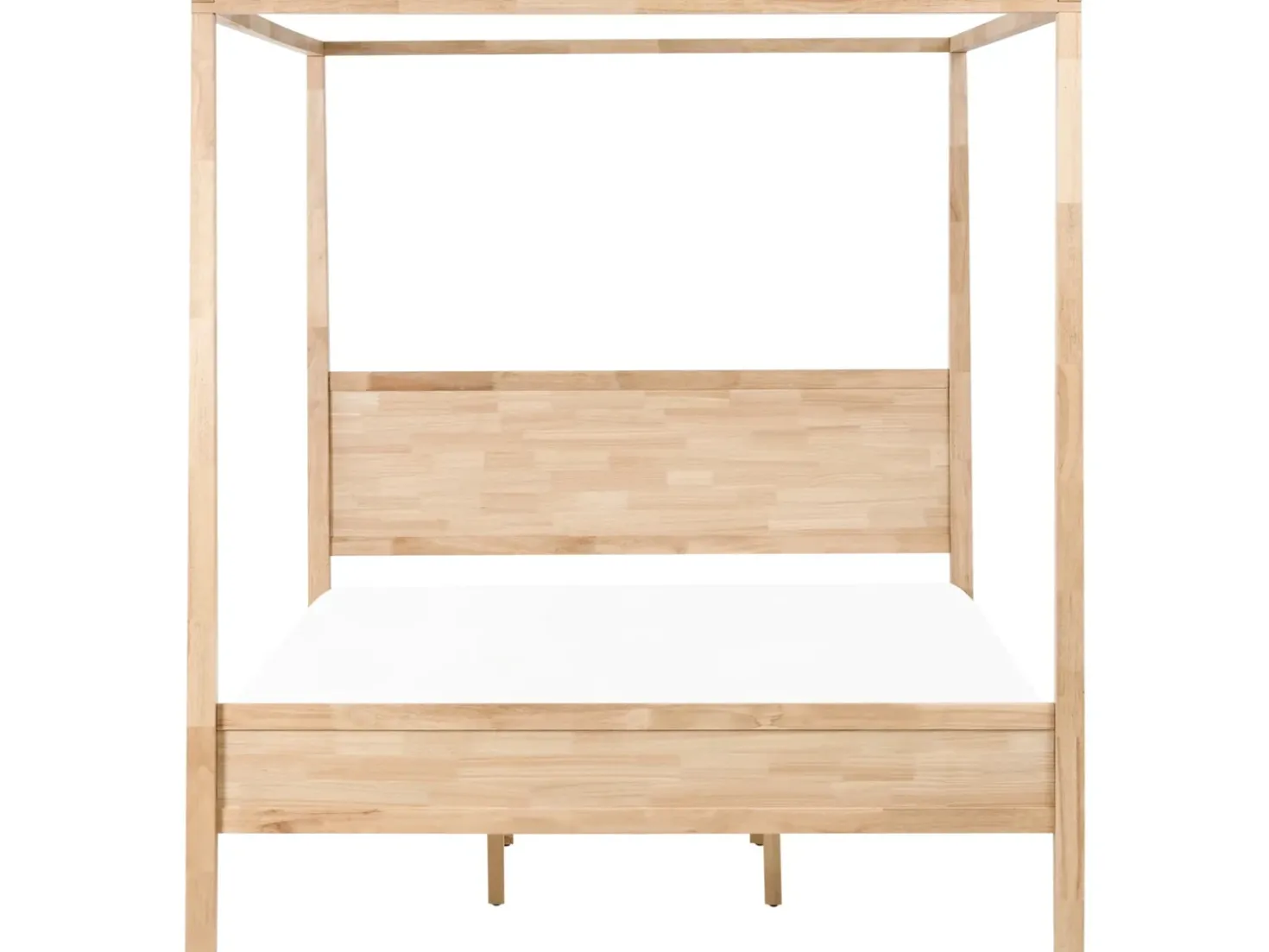 Letto a baldacchino Legno HAUTERIVES 180 x 200 cm Marrone chiaro