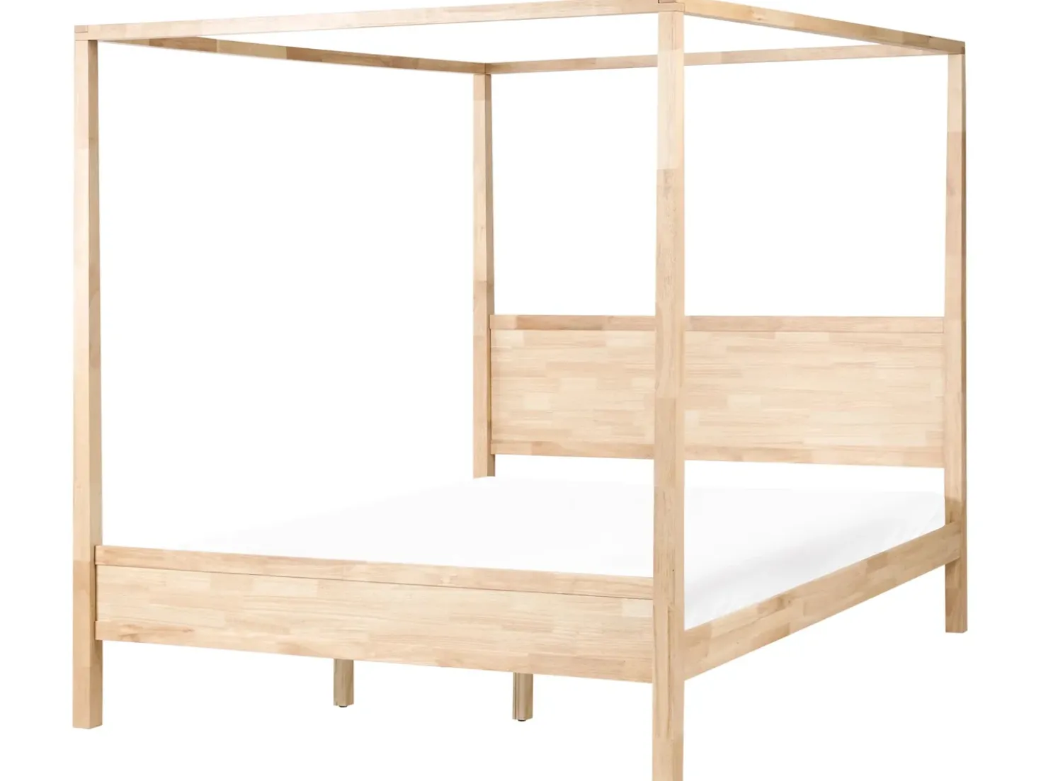 Letto a baldacchino Legno HAUTERIVES 180 x 200 cm Marrone chiaro