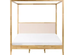 Letto a baldacchino Legno HAILLICOURT 180 x 200 cm Marrone chiaro