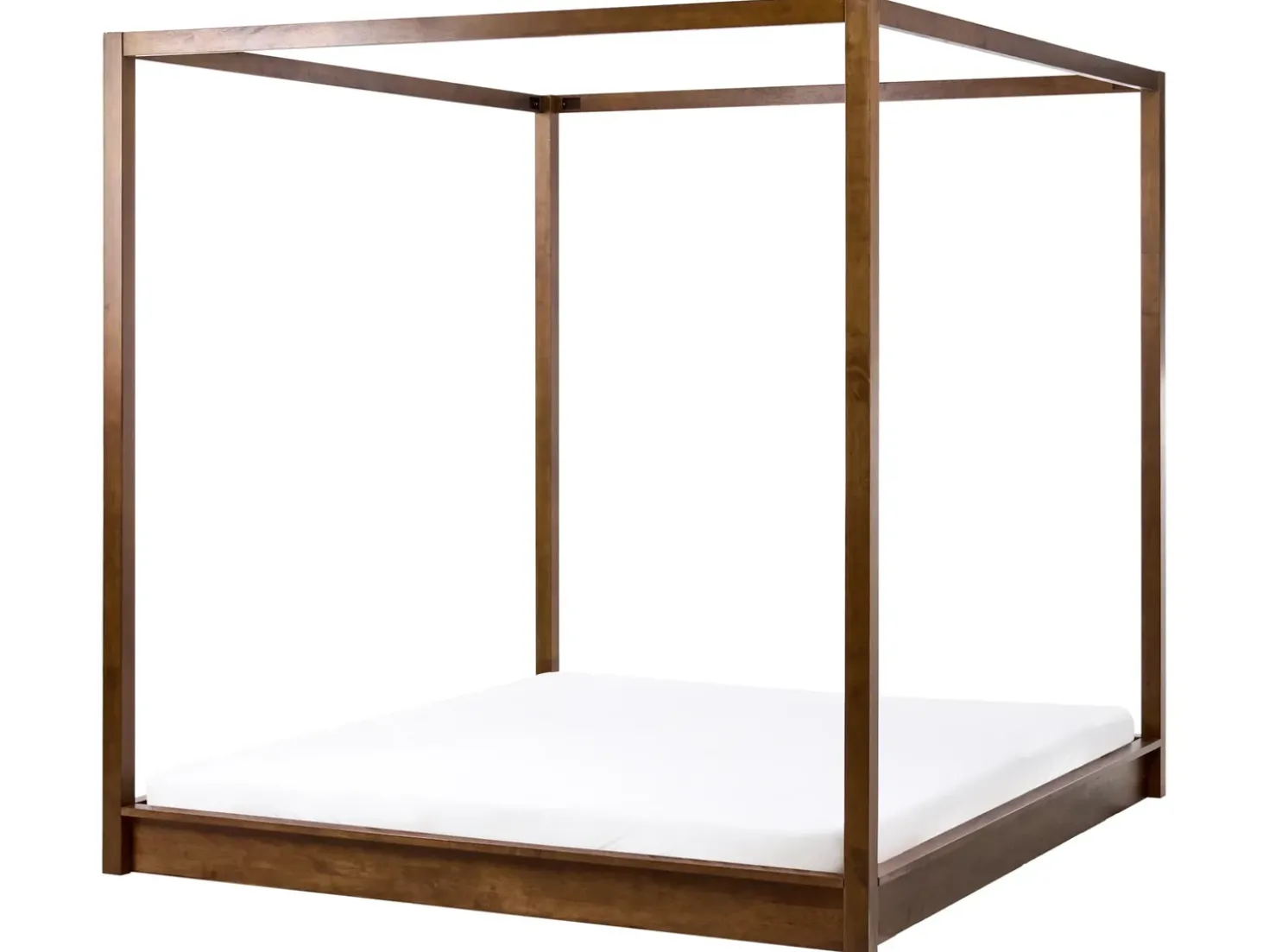 Letto a baldacchino Legno HERLIERE 180 x 200 cm Marrone scuro