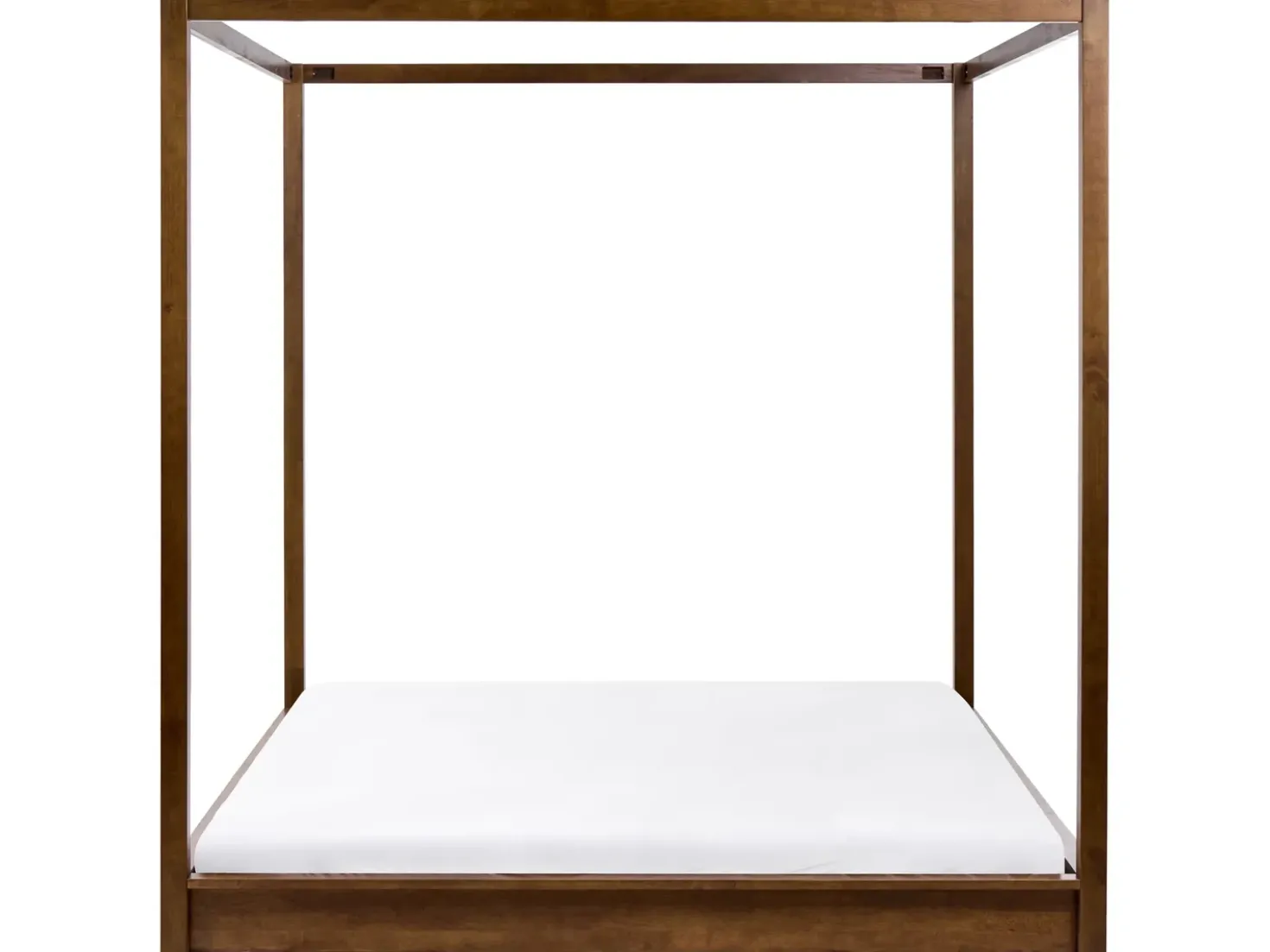 Letto a baldacchino Legno HERLIERE 180 x 200 cm Marrone scuro