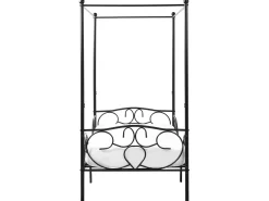 Letto a baldacchino Metallo SORMERY 90 x 200 cm Nero
