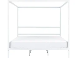 Letto a baldacchino Metallo LESTARDS 180 x 200 cm Bianco
