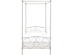 Letto a baldacchino Metallo SORMERY 90 x 200 cm Beige chiaro