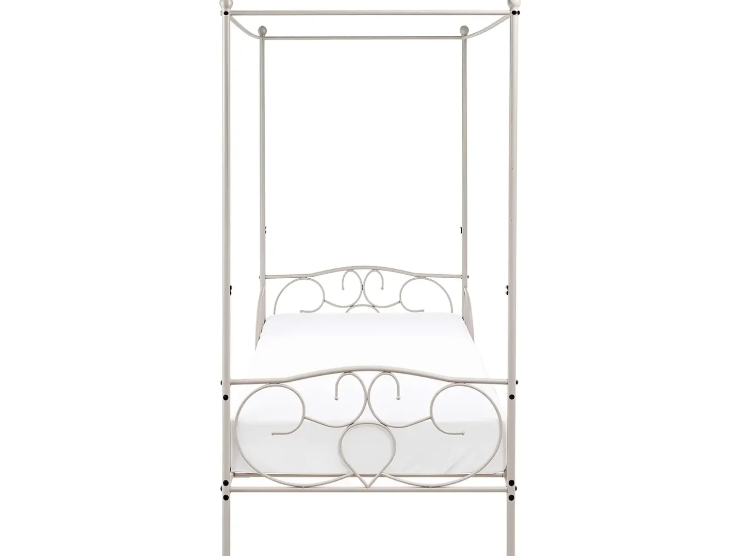Letto a baldacchino Metallo SORMERY 90 x 200 cm Beige chiaro