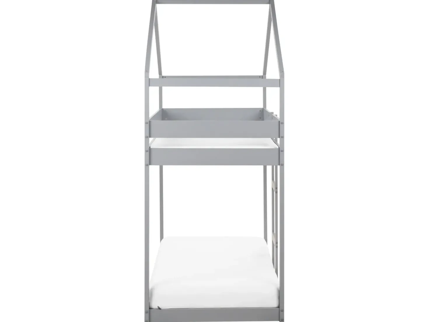 Letto a castello Casa Legno di pino LABATUT 90 x 200 cm Grigio