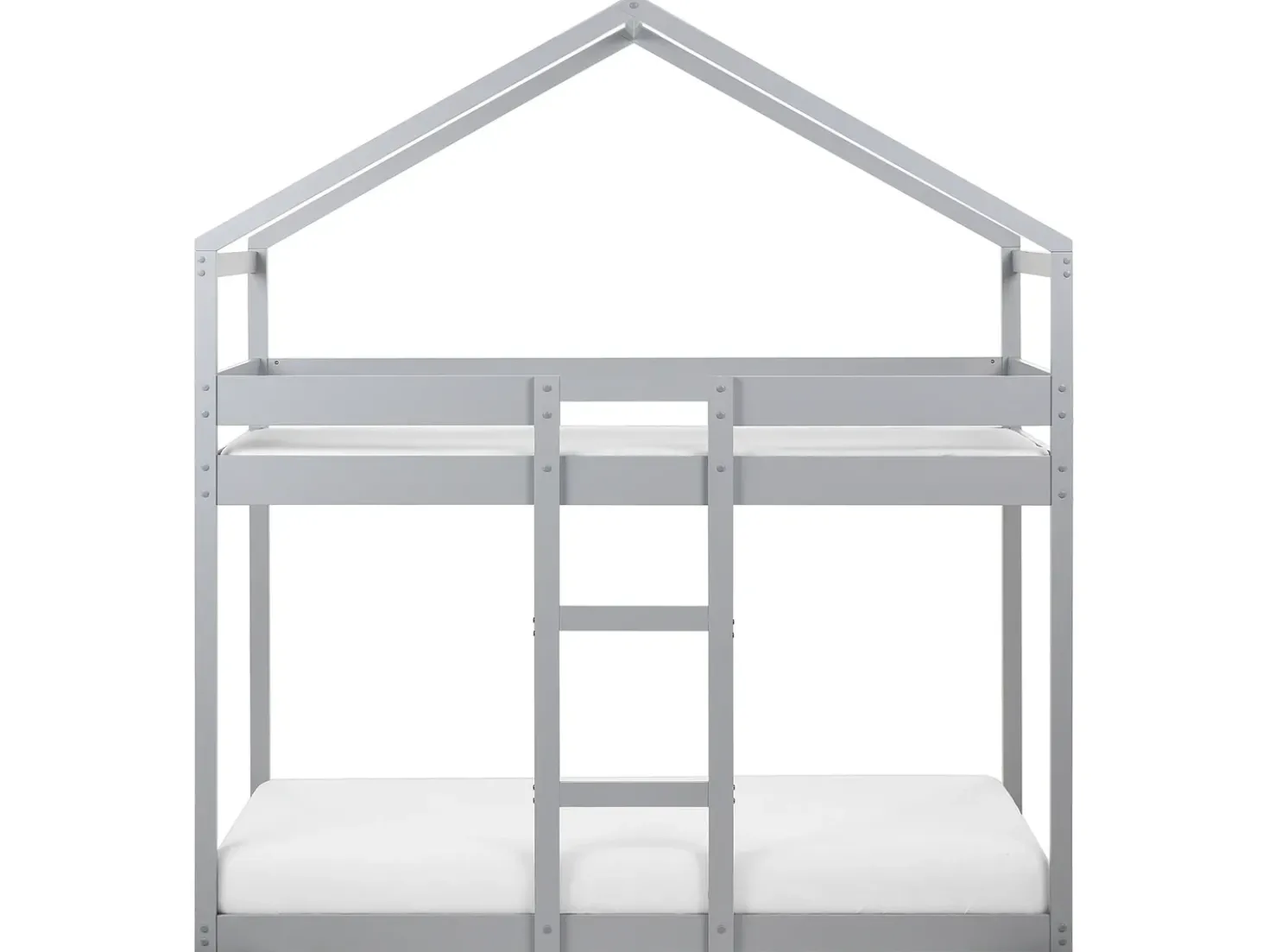 Letto a castello Casa Legno di pino LABATUT 90 x 200 cm Grigio