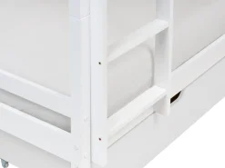 Letto a castello con cassetti Casa Legno di pino TERNAS 90 x 200 cm con contenitore Bianco
