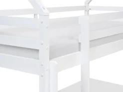 Letto a castello con cassetti Casa Legno di pino TERNAS 90 x 200 cm con contenitore Bianco