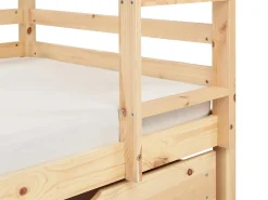 Letto a castello con cassetti Casa Legno di pino GIRGOLS 90 x 200 cm con contenitore Marrone chiaro