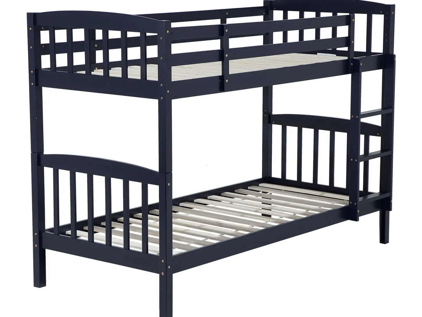 Letto a castello con cassetti Legno di pino REVIN 90 x 200 cm Blu marino