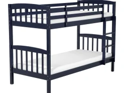 Letto a castello con cassetti Legno di pino REVIN 90 x 200 cm Blu marino