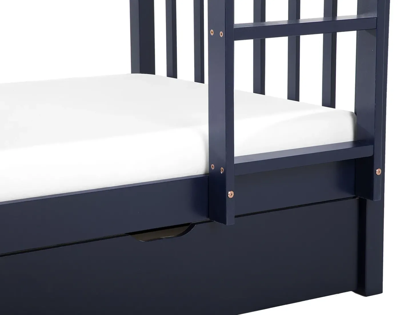 Letto a castello con cassetti Legno di pino REVIN 90 x 200 cm Blu marino