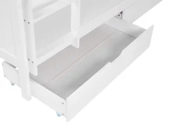 Letto a castello con cassetti Legno di pino ALBON 90 x 200 cm Bianco
