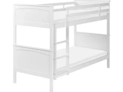 Letto a castello con cassetti Legno di pino ALBON 90 x 200 cm Bianco