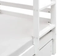 Letto a castello con cassetti Casa Legno di pino GIRGOLS 90 x 200 cm con contenitore Bianco