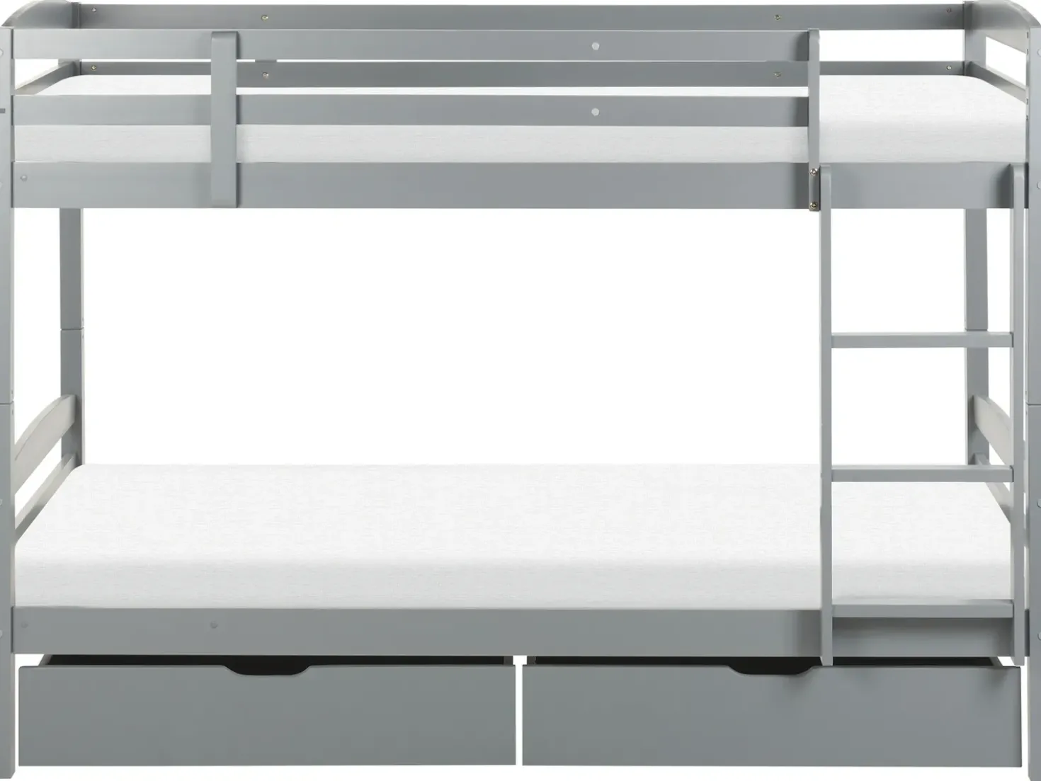 Letto a castello con cassetti Legno di pino REGAT 90 x 200 cm Grigio