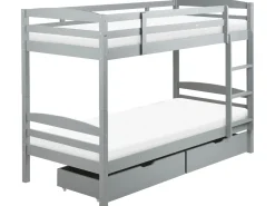 Letto a castello con cassetti Legno di pino REGAT 90 x 200 cm Grigio