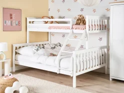 Letto a castello Legno di pino BIERNE 90/140 x 200 cm Bianco