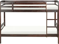 Letto a castello Legno di pino REGAT 90 x 200 cm Marrone scuro