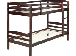 Letto a castello Legno di pino REGAT 90 x 200 cm Marrone scuro