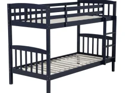 Letto a castello Legno di pino REVIN 90 x 200 cm Blu marino