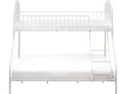 Letto a castello Metallo CHAMONIX 90/140 x 200 cm Bianco
