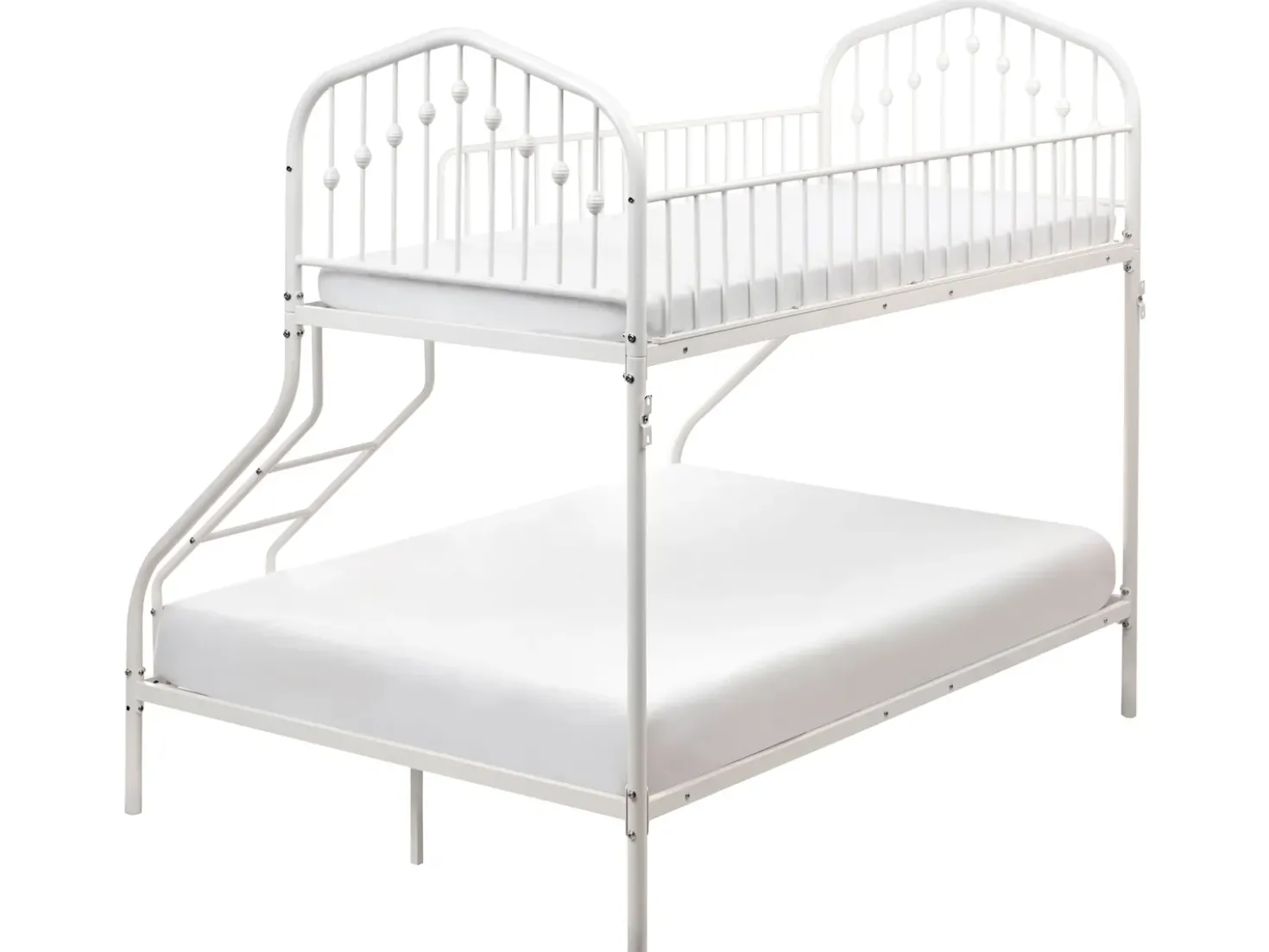 Letto a castello Metallo CHAMONIX 90/140 x 200 cm Bianco