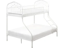 Letto a castello Metallo CHAMONIX 90/140 x 200 cm Bianco