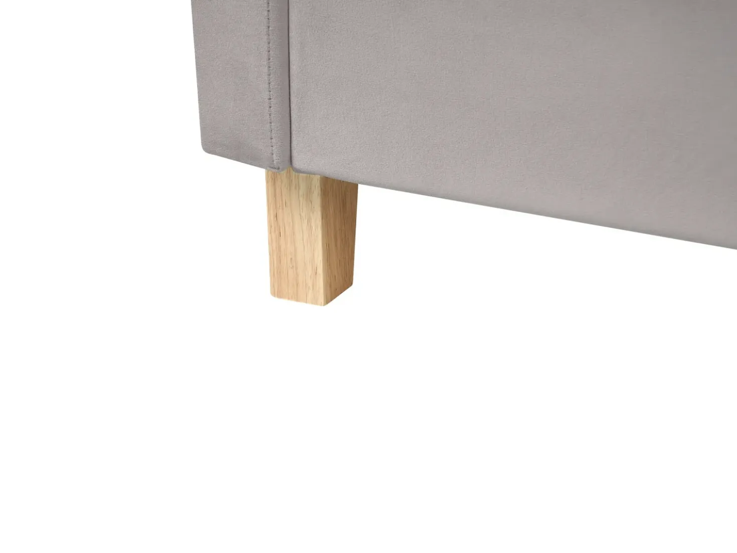 Letto a castello Velluto CHOCQUES 90 x 200 cm Grigio chiaro