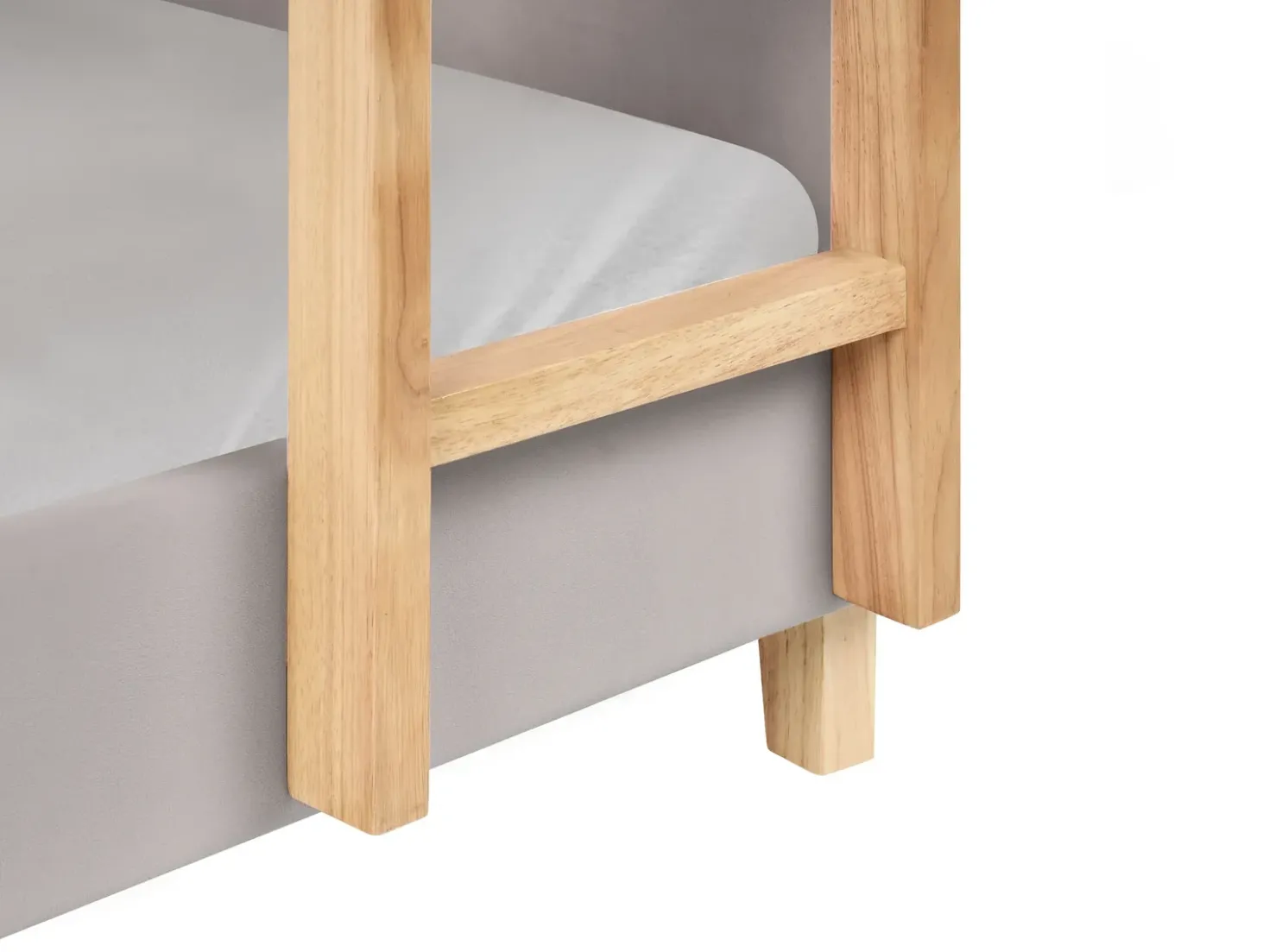 Letto a castello Velluto CHOCQUES 90 x 200 cm Grigio chiaro