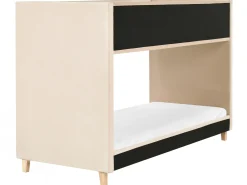 Letto a castello Velluto CHOCQUES 90 x 200 cm Beige chiaro