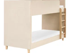 Letto a castello Velluto CHOCQUES 90 x 200 cm Beige chiaro