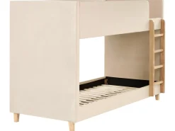 Letto a castello Velluto CHOCQUES 90 x 200 cm Beige chiaro