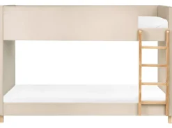 Letto a castello Velluto CHOCQUES 90 x 200 cm Beige chiaro