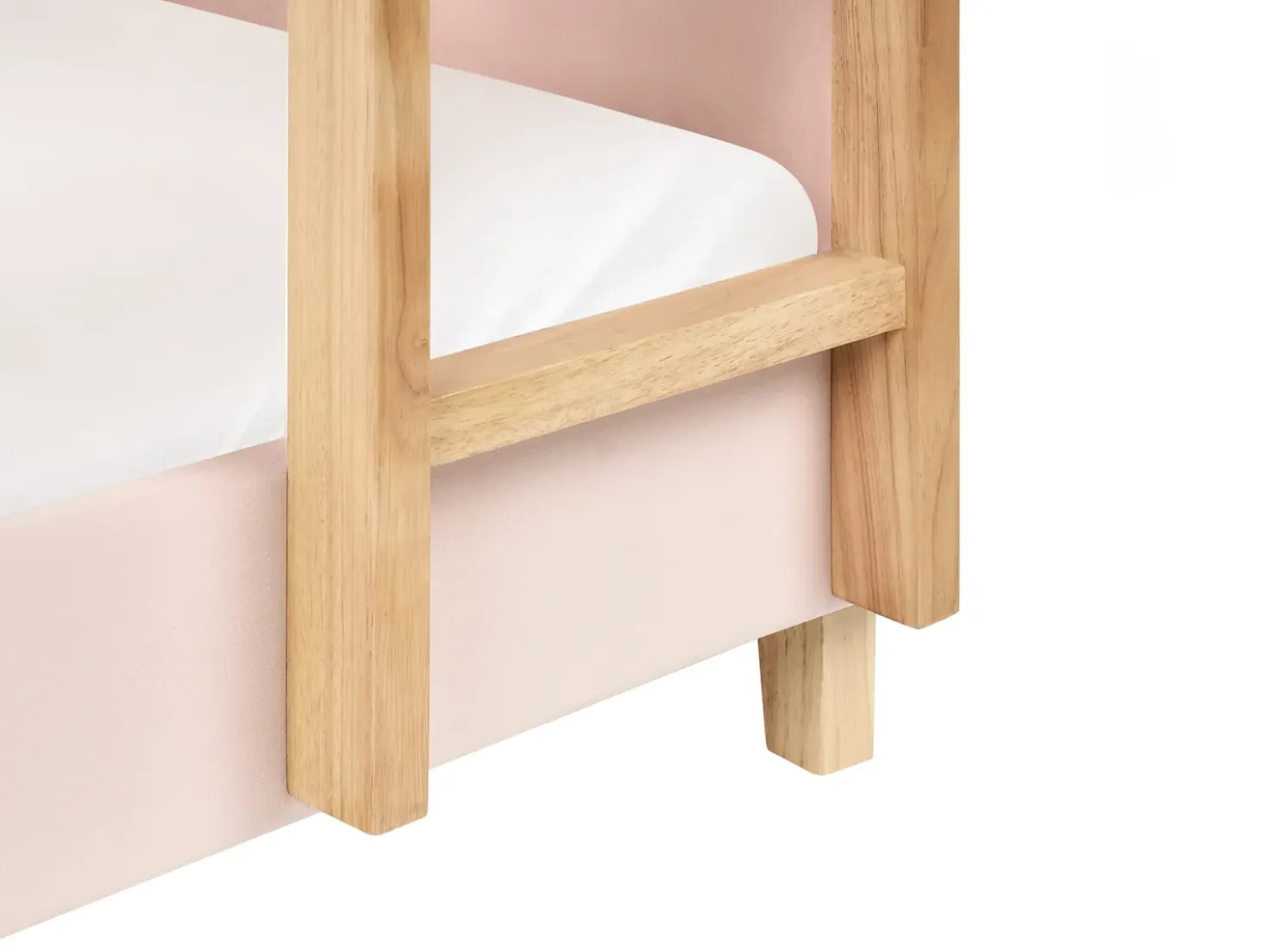 Letto a castello Velluto CHOCQUES 90 x 200 cm Rosa pastello
